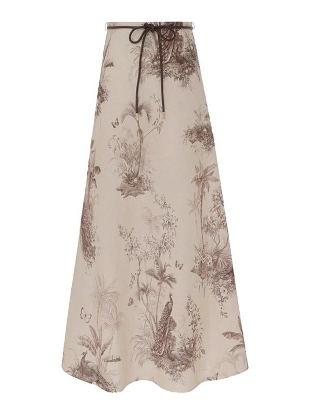 Zimmermann Waverly Linen Beige palm skirt
